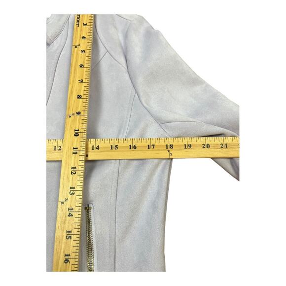 Andrew Marc New York purple Faux Suede Jacket Moto S Small - Picture 7 of 8